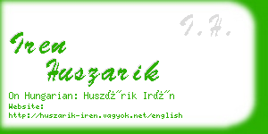 iren huszarik business card